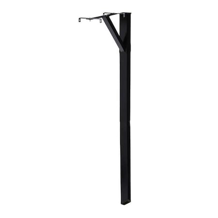 Gibraltar Mailboxes 59.9 in. Powder Coated Black Steel Mailbox Post 5286398